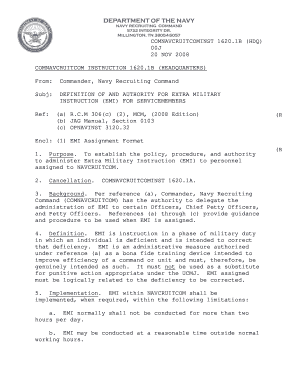 COMNAVCRUITCOMINST 1620 1B Navy Recruiting Command Cnrc Navy  Form