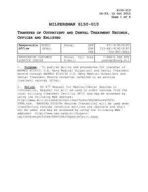 TRANSFER of OUTPATIENT and DENTAL TREATMENT RECORDS,  Form