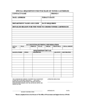 Parts Requisition Form PDF