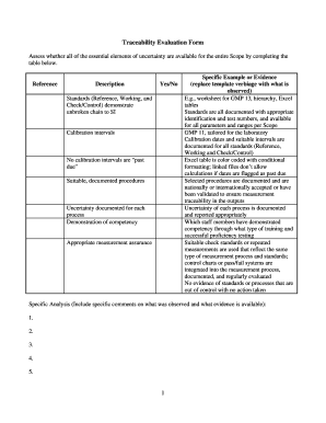 Traceability Form