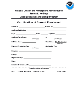 National Oceanic and Atmospheric NOAA Office of Education Oesd Noaa  Form