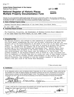 National Register of Historic Places NATIONAL Multiple Property  Form