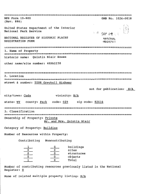 NFS Form 10 900 Rev 886 United States Department of the Pdfhost Focus Nps