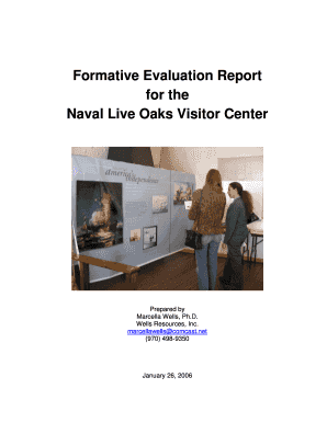 Formative Evaluation Report for the Naval Live Oaks Visitor Center Nps
