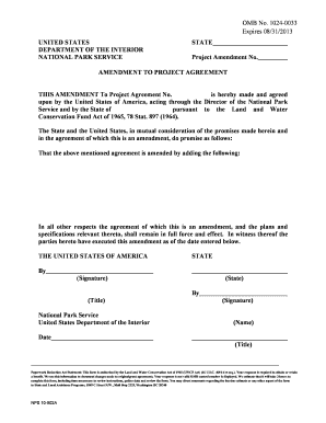 State LWCF National Park Service  Form