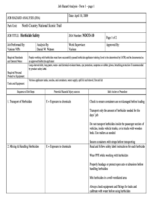 Job Hazard Analysis Form