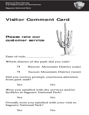 Comment Card Template Google DOC  Form