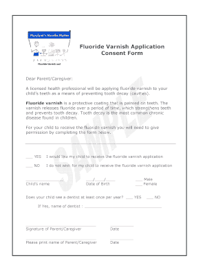 Fluoride Varnish Consent Form