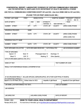  Dhmh 1281 Fillable 2012-2024