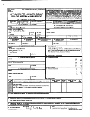 CBP0008b 01 ExportImport License Application January 18, Pbadupws Nrc  Form