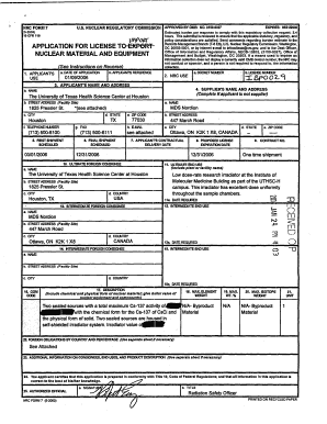 IBP0029 Import License Application January 09, Public Pbadupws Nrc  Form