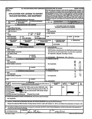 CBP0050 ImportExport License Application May 10, Public Pbadupws Nrc  Form