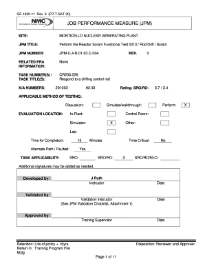 Proposed Control Room JPMS for the Monticello Initial Examination February Pbadupws Nrc  Form