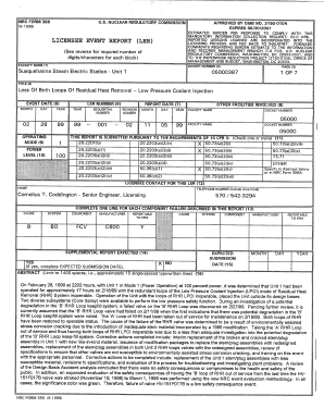 LER 99 001 02, &quot;Loss of Both Loops of Residual Heat Removal Low Pressure Coolant Injection &quot; Pbadupws Nrc  Form