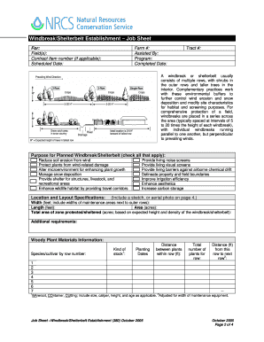 WindbreakShelterbelt Establishment Field Office Technical Guide  Form