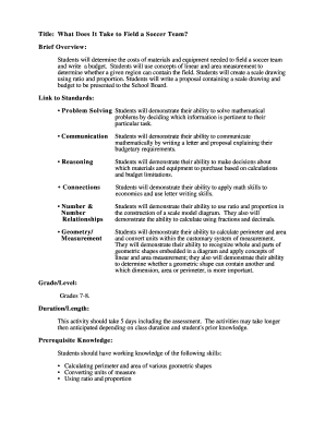 Title What Does it Take to Field a Soccer Team? Brief Overview Nsa  Form