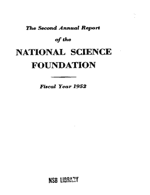 N ATIONAL SCIENCE FOUNDATION  Form