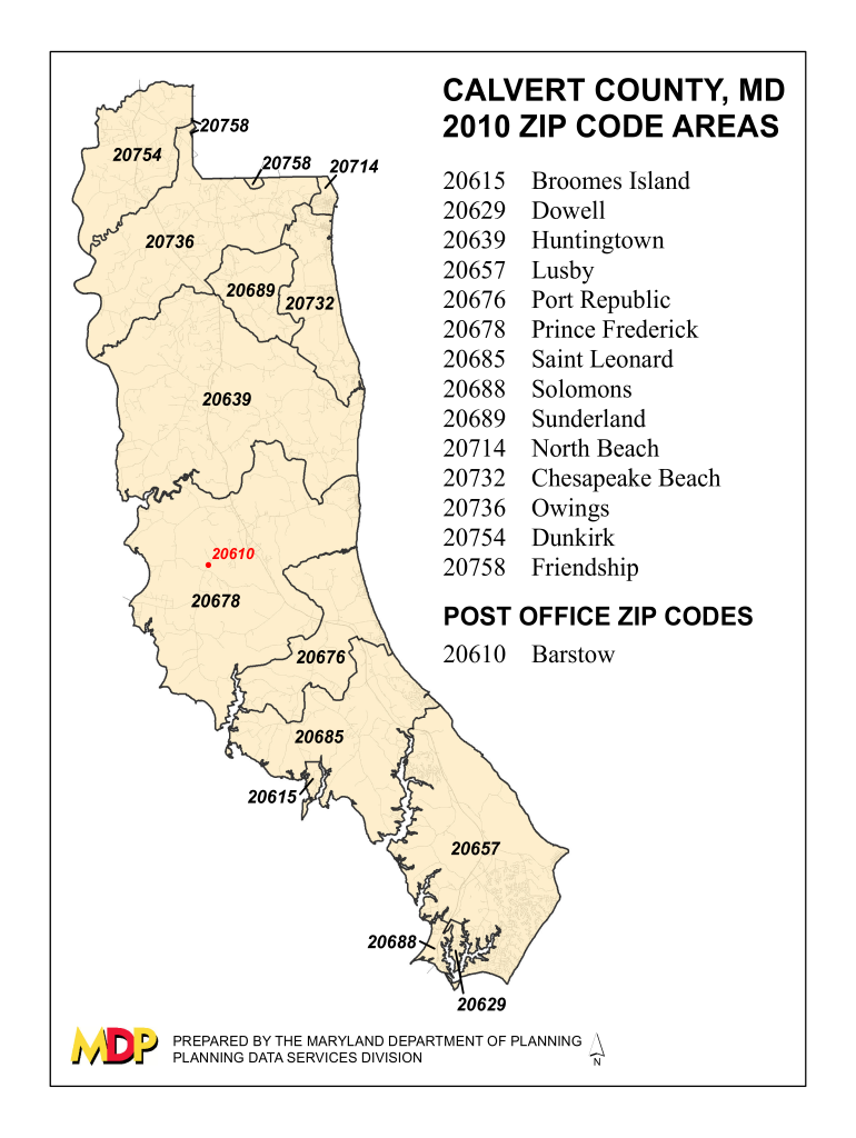 Calvert County District Map  Form