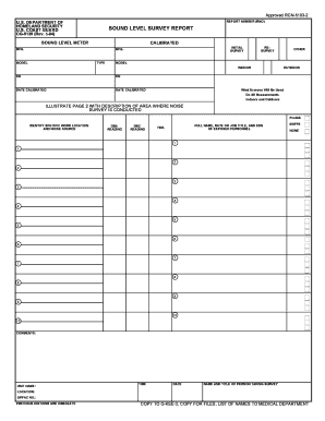 Noise Survey Template  Form