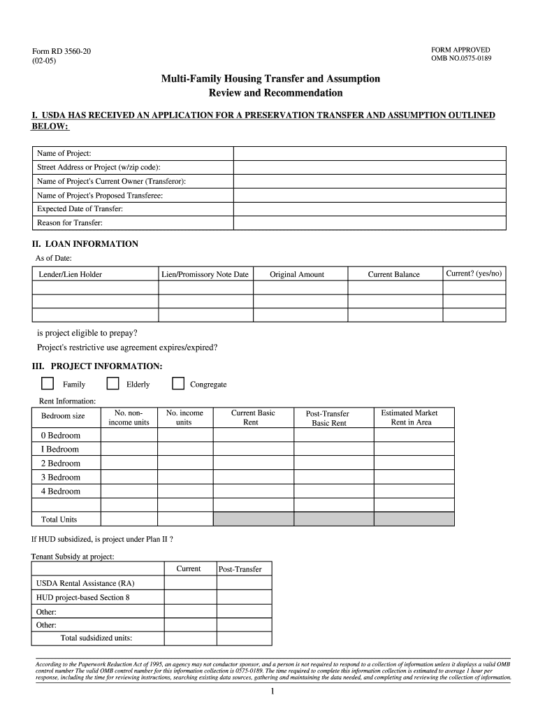 Form Rd 3560 20