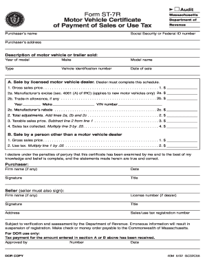 Can I Fill Out and Pay an St 7r in Mass  Form