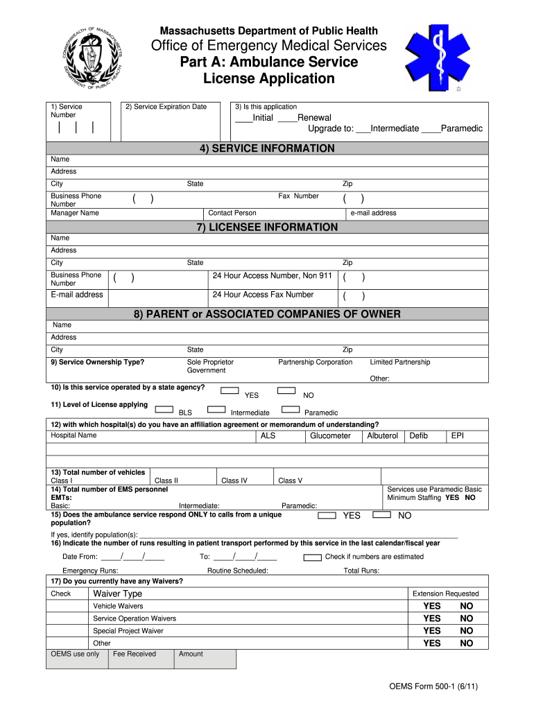  Oems Form 500 1 8 2011-2024