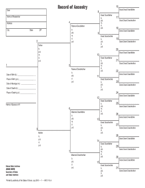 Of Ancestry Illinois  Form