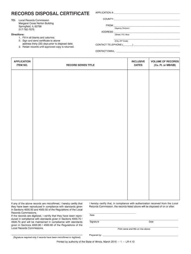  Disposal Certificate Form 2008-2024