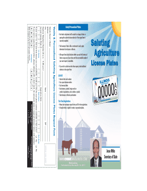 Get and Sign Saluting Agriculture Vanity & Personalized CyberDrive Illinois  Form