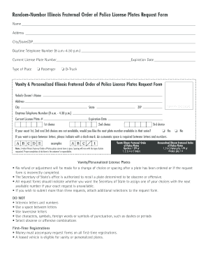 Illinois Fraternal Order of Police  Form
