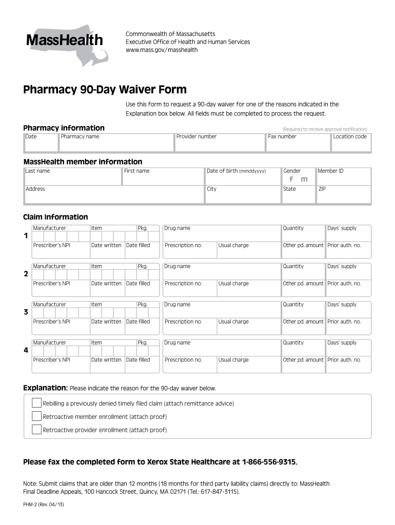  Masshealth Waive Copay 2013-2024