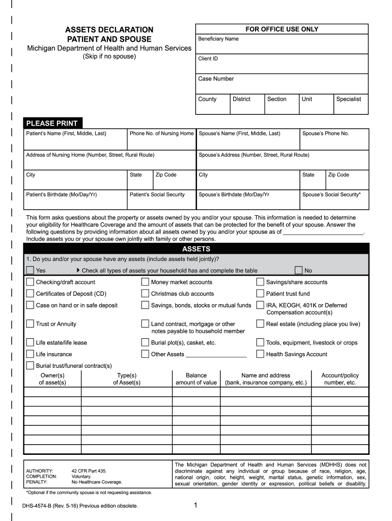 Get and Sign Dhs 4574 B Fillable Form 2016