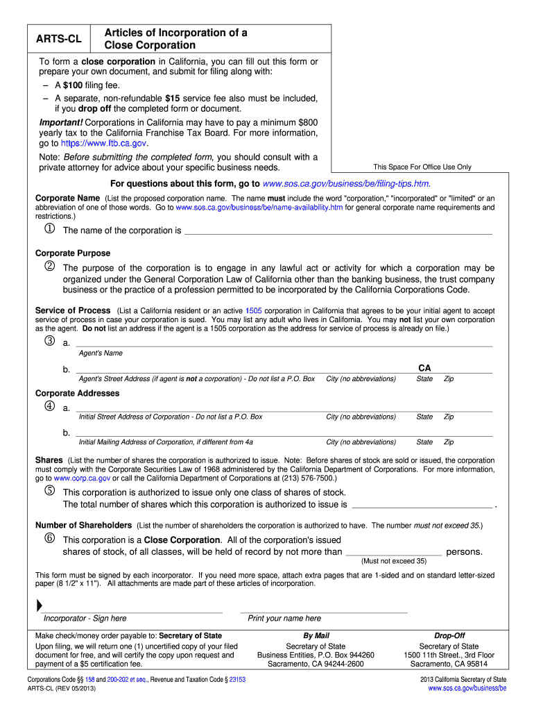 Form Arts Cl Ca