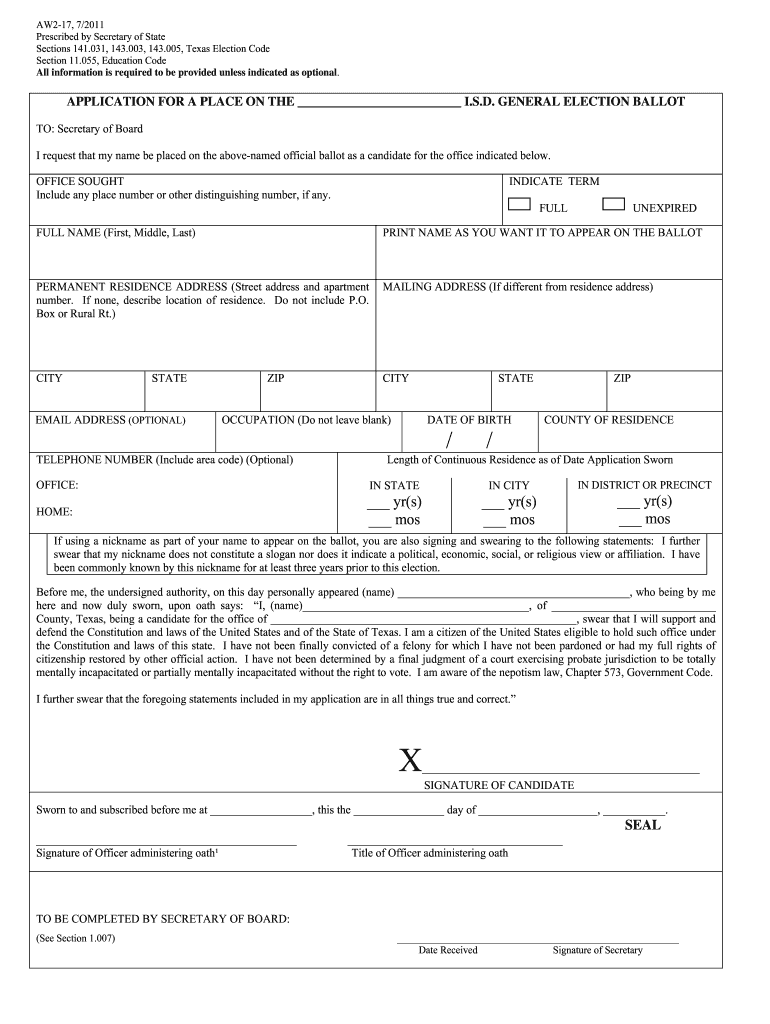  Aw2 15 Form 7 Fillable Form 2011-2024