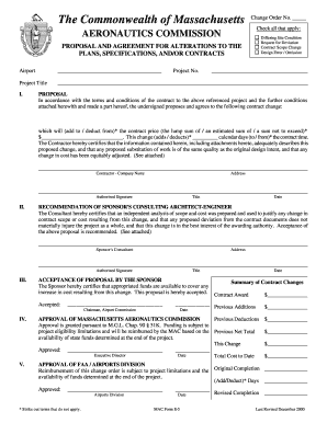 Construction Change Order Template  Form