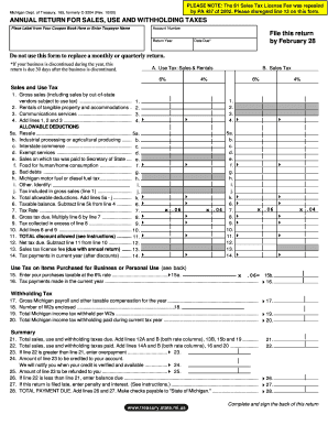 State of Michigan Fillable Tax Forms