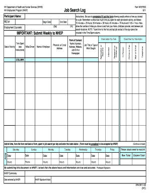 Job Search Forms for Nhep