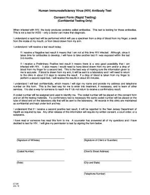 Nj State Hiv Consent Form