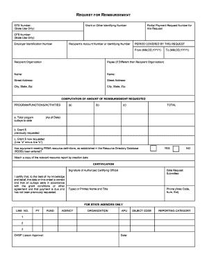 GTS Number State Use Only CFS Number State Use Only Employer Identification Number Recipient&#039;s Account Number or Identifyin  Form