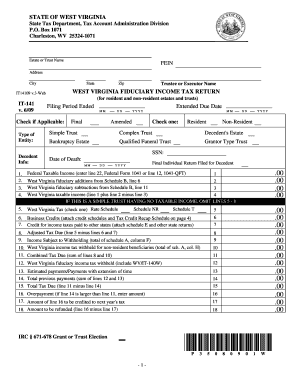 West Virginia It141  Form