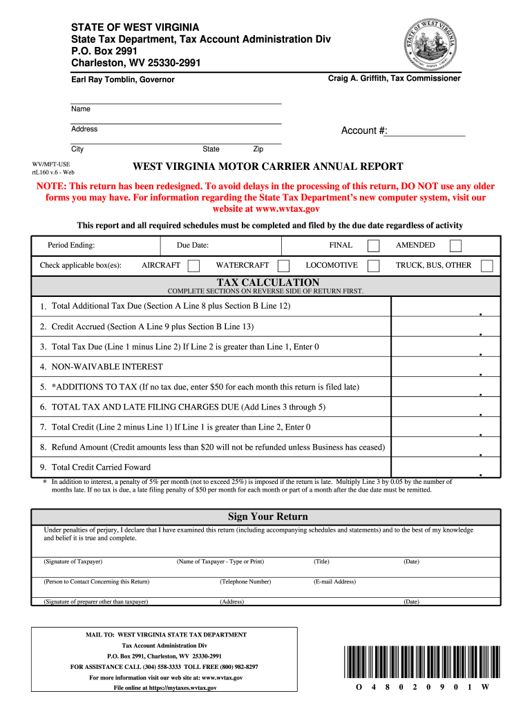 Wv Motor Carrier Annual Report Form