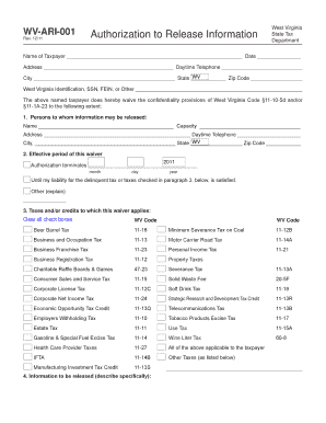 Wv Ari 001 Form