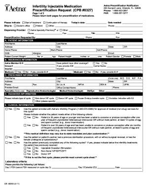  Infertility Injectable Medication Precertification Form 2011