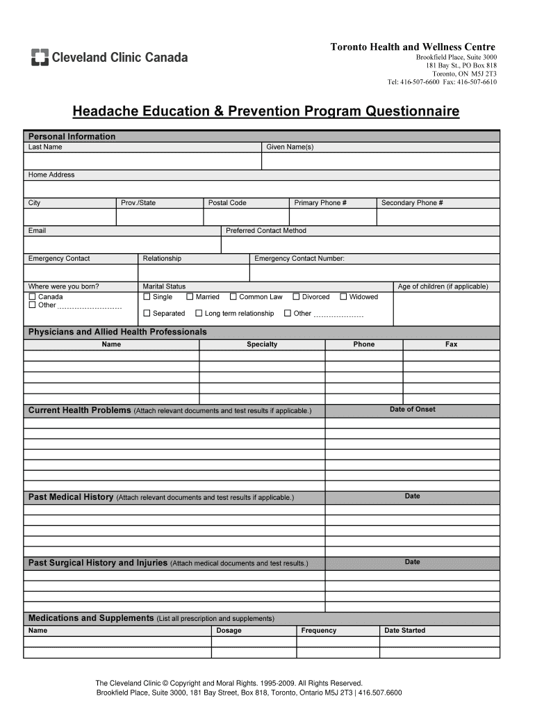 Cleveland Clinic Doctors Note  Form