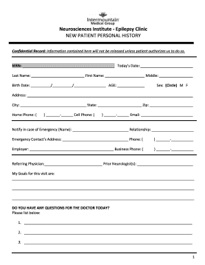 Clinic Intake Form
