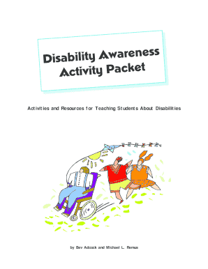 Disability Awareness Activity Packet  Form