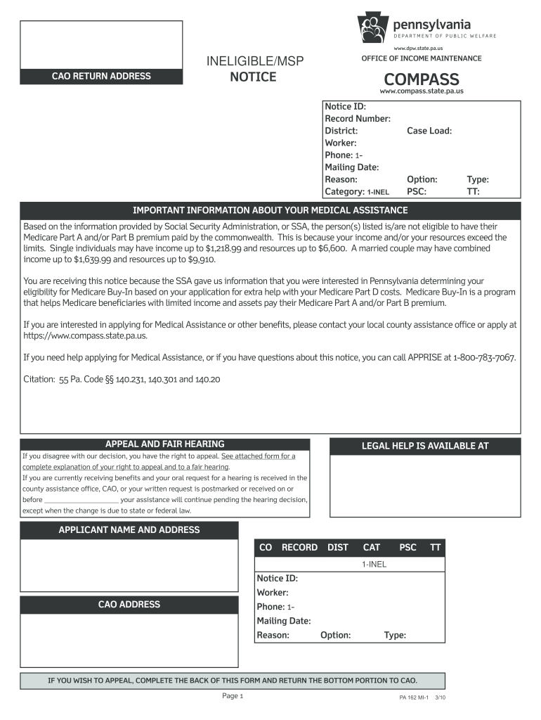  Pa 162 Form 2010-2024