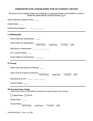 Dhhs Dhsr Nhlc Form No 7005