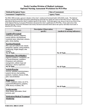 Focused Risk Management Program FORM Medication Review Communication Form Ncdhhs