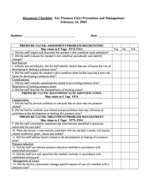 Unavoidable Pressure Ulcer Assessment Form